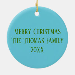 Ornamento De Cerâmica Padrão de natal - Personalizado