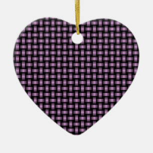 Ornamento De Cerâmica Padrão de Onda Preta Roxo