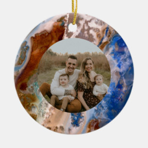 Ornamento De Cerâmica padrão de praia abstrato sandy padrão de água