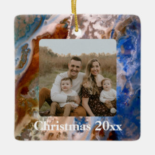 Ornamento De Cerâmica padrão de praia abstrato sandy padrão de água