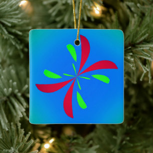 Ornamento De Cerâmica Padrão de Retrô de Voo com Borboleta Abstrato simp