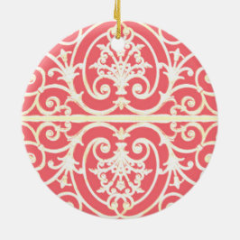 Ornamento De Cerâmica Padrão de rolagem de coral