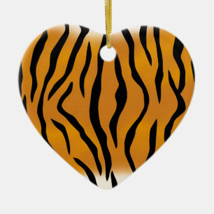 Ornamento De Cerâmica Padrão de Tigre em Faixa