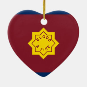 Ornamento De Cerâmica Padrão do exército de salvação, bandeira relig