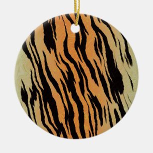Ornamento De Cerâmica Padrão do Tiger