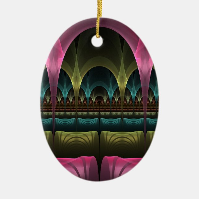 Ornamento De Cerâmica Padrão especial de fantasia Abstrato - Fractal col (Frente)