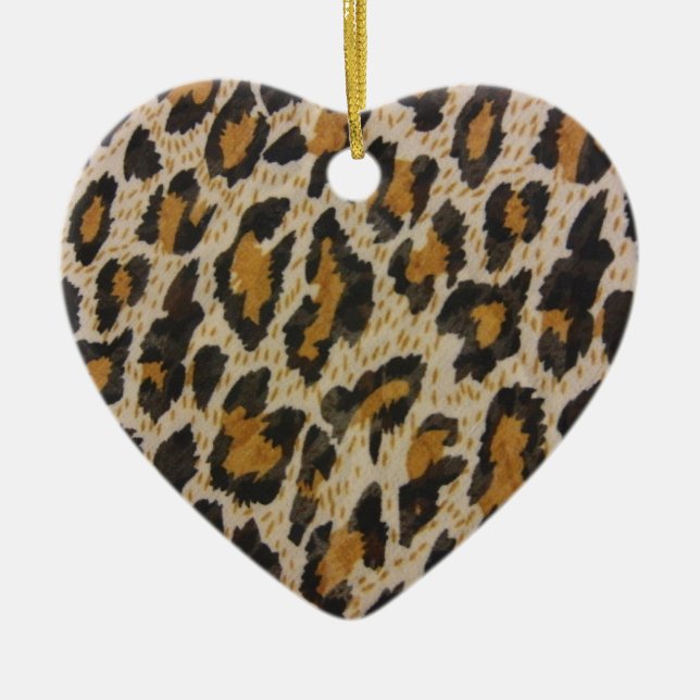 Ornamento De Cerâmica Padrão — Leopardo (Frente)