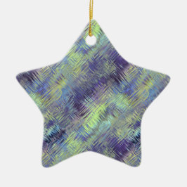 Ornamento De Cerâmica Padrão Líquido Azul Tanzanita