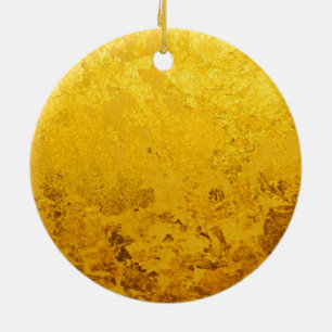 Ornamento De Cerâmica padrão OURO PURO / folha de ouro