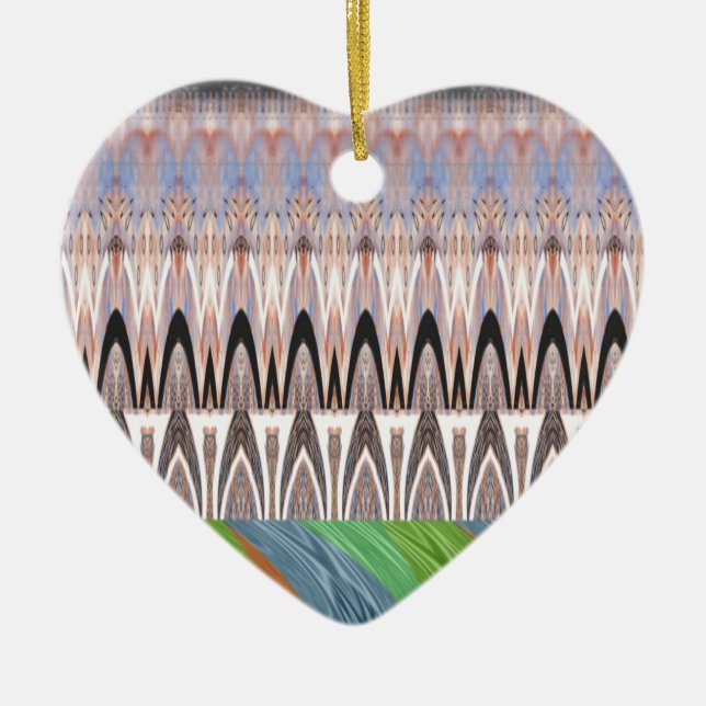 Ornamento De Cerâmica Padrão tradicional da África Ásia (Frente)