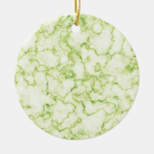 Ornamento De Cerâmica Padrão Verde Marble