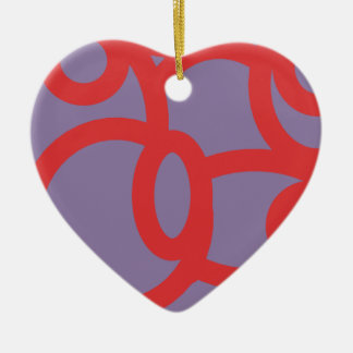 Ornamento De Cerâmica padrão vermelho 646