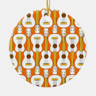 Ornamento De Cerâmica Padrão Vertical Ukulele