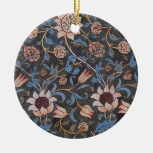Ornamento De Cerâmica Padrão William Morris Evenlode: Vintage Temperamen