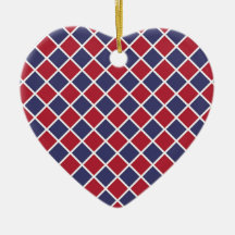 Padrão Xadrez Diamante Arlequim Vermelho Azul Bran