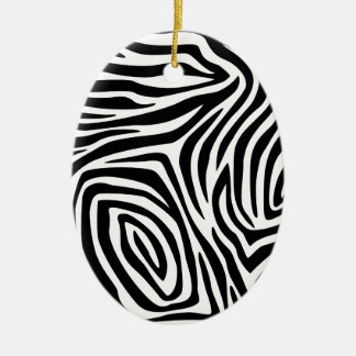 Ornamento De Cerâmica Padrão Zebra Stripes