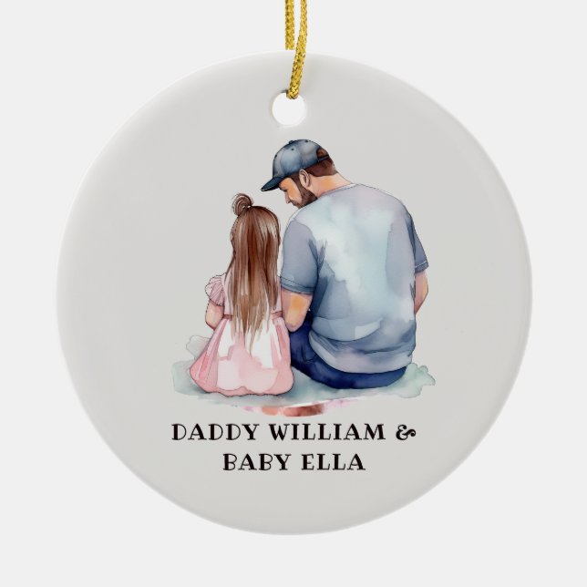 Ornamento De Cerâmica Padre e Filha Bond (7) (Frente)