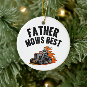Ornamento De Cerâmica Padre Mows é o melhor Pai de fogo ardiloso que arr