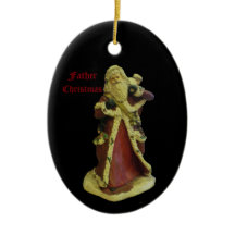 "PADRE NATAL CERÂMICO ORNAMENTO"