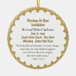 Ornamento De Cerâmica Padre Personalizado de Presente de Instalação do P