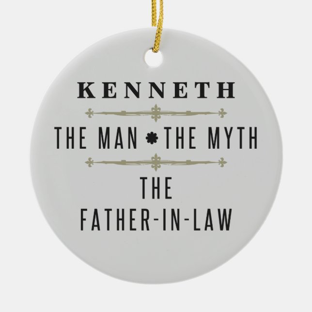 Ornamento De Cerâmica Padre-sogro O Homem O Mito (Frente)