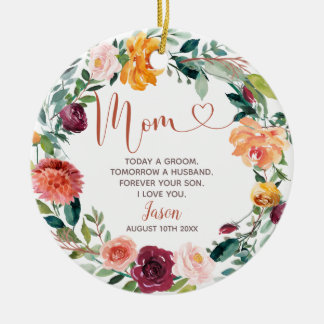 Ornamento De Cerâmica Padrinho de casamento Bridal Personalizado Bridesm