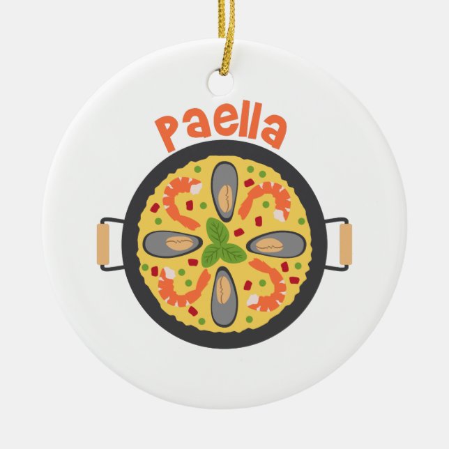 Ornamento De Cerâmica Paella (Frente)