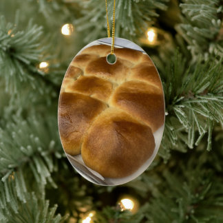 Ornamento De Cerâmica Pãezinhos para Jantar