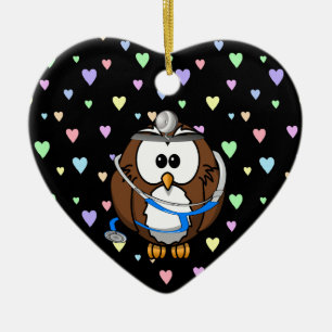 Ornamento De Cerâmica paginação de Coruja de Documentos