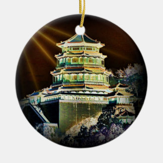 Ornamento De Cerâmica Pagoda Ornament