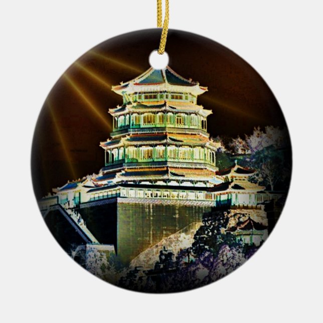 Ornamento De Cerâmica Pagoda Ornament (Frente)