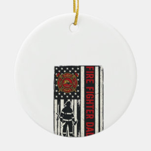 Ornamento De Cerâmica Pai Bombeiro Desenho Vetorial de Bandeira Angustia