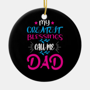 Ornamento De Cerâmica Pai Dando Minhas Maiores Bênçãos Me Chame De Pa