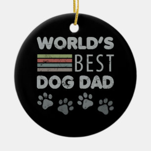 Ornamento De Cerâmica Pai de Cachorro do Mundo