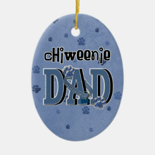 Ornamento De Cerâmica PAI de ChiWeenie