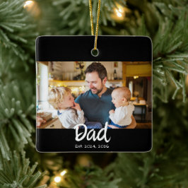 Ornamento De Cerâmica Pai Fundou Foto Preto Branco