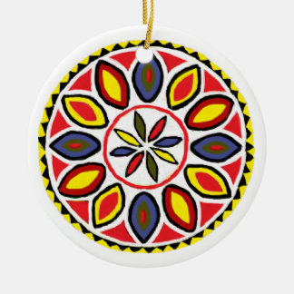 Ornamento De Cerâmica Pai & Hex triplo da estrela