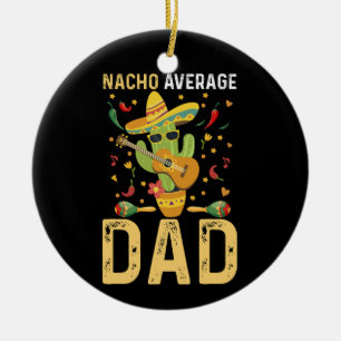 Ornamento De Cerâmica Pai Nacho Médio Cinco De Mayo Papai Mexicano