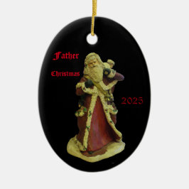 ORNAMENTO DE CERÂMICA "PAI NATAL 2025"