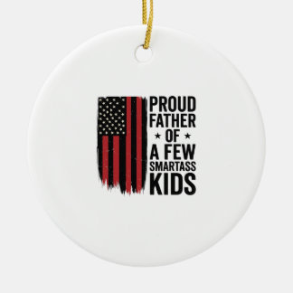 Ornamento De Cerâmica Pai Orgulhoso de Alguns Filhos Sabichões Camisa Pa