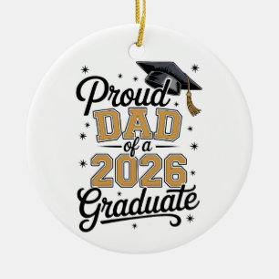 Ornamento De Cerâmica Pai Orgulhoso De Um Graduado Em 2026 Graduação Dou