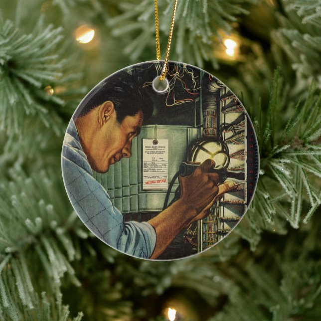 Ornamento De Cerâmica Painel de Disjuntores Elétricos Empresariais Antig (Árvore)