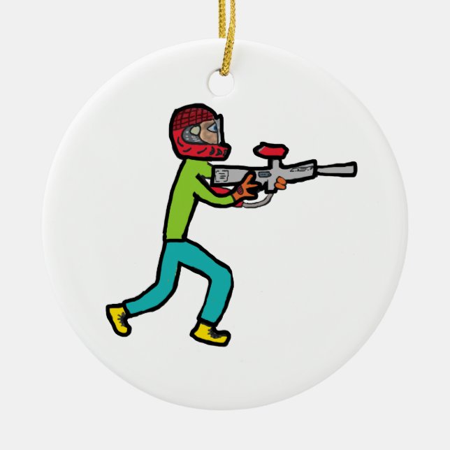 Ornamento De Cerâmica Paintball (Frente)
