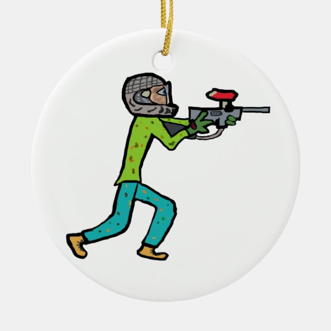 Ornamento De Cerâmica Paintball (Frente)