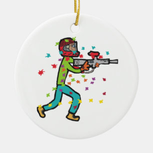 Ornamento De Cerâmica Paintball