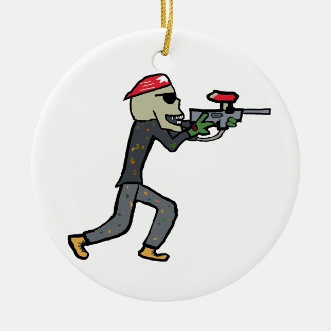 Ornamento De Cerâmica Paintball (Frente)