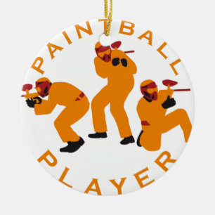 Ornamento De Cerâmica paintball players