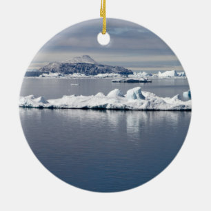 Ornamento De Cerâmica Paisagem Antártica