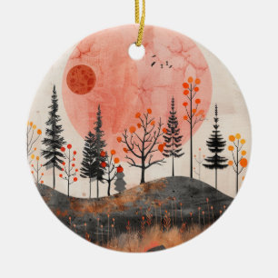 Ornamento De Cerâmica Paisagem Boho Abstrato (13)