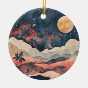 Ornamento De Cerâmica Paisagem Boho Abstrato (24)